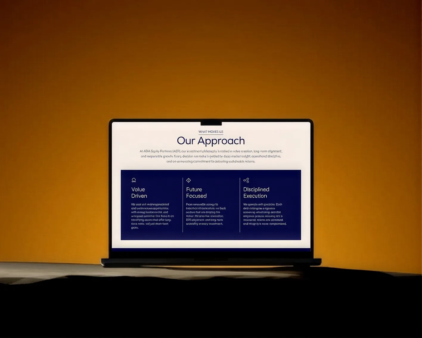 Abia media — laptop ambient mockup