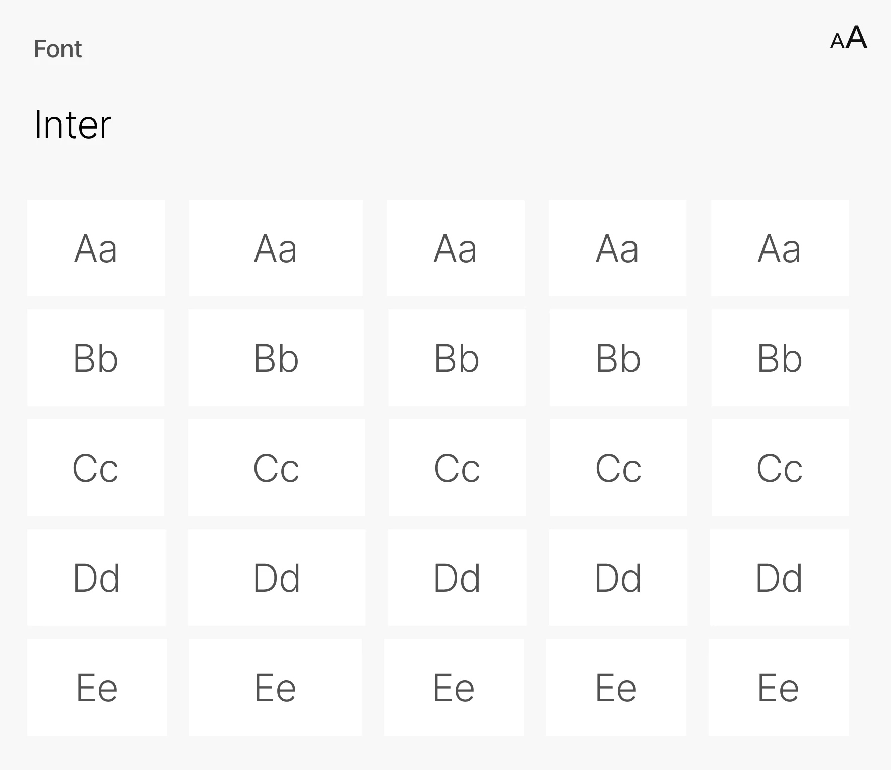 DIVA Clinic typography — character grid