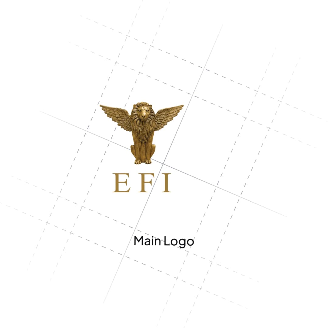 EFI main logo — winged lion wordmark