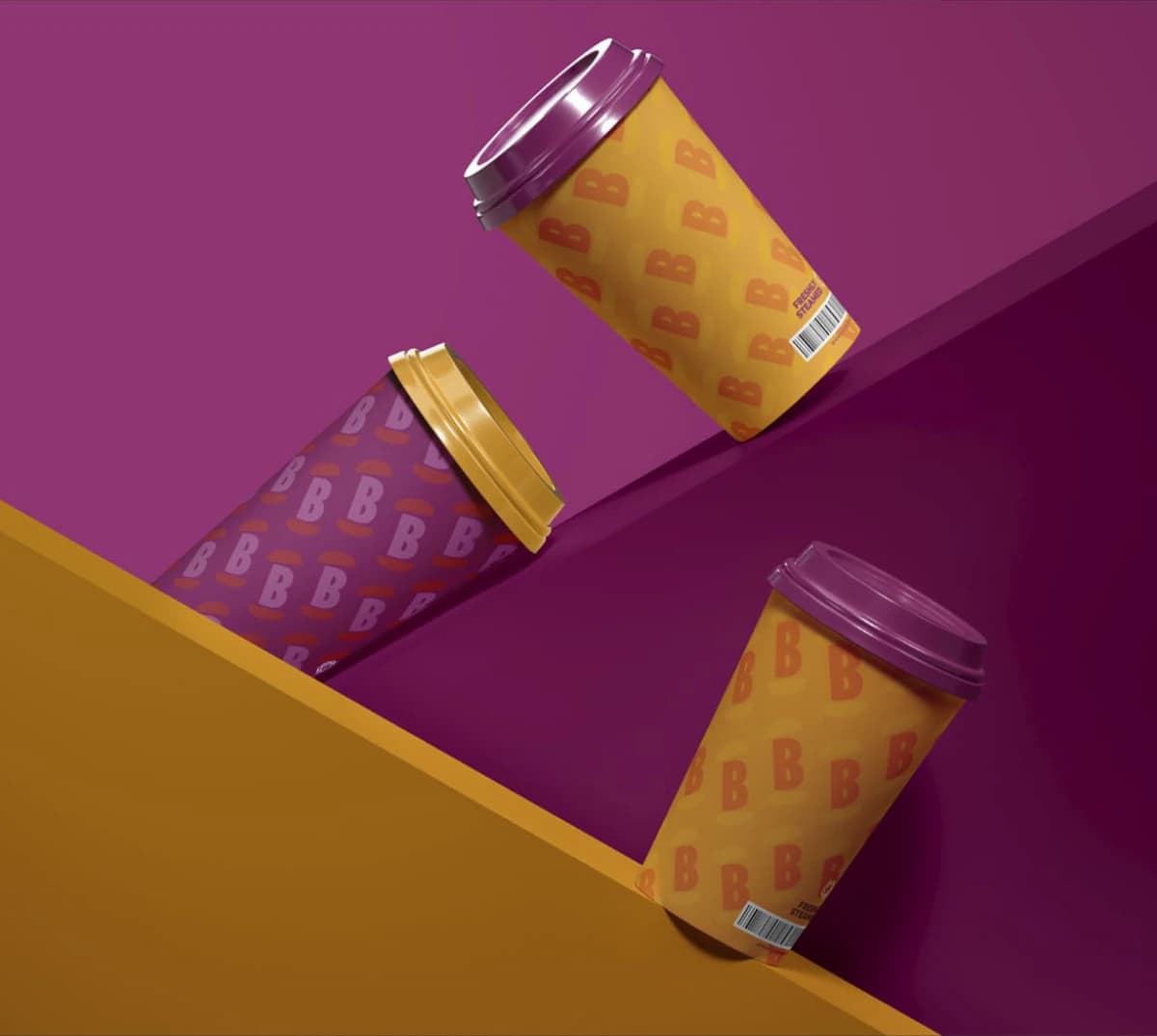 Flips Burger — cups packaging