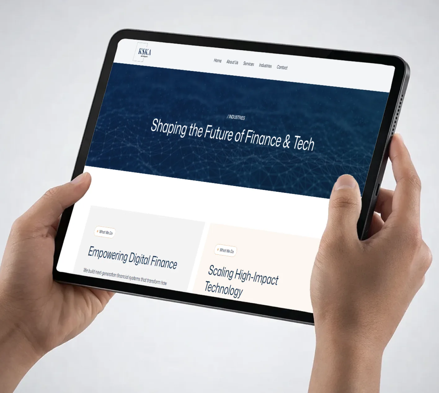 KSKA Investment — tablet Investment in Growth screen