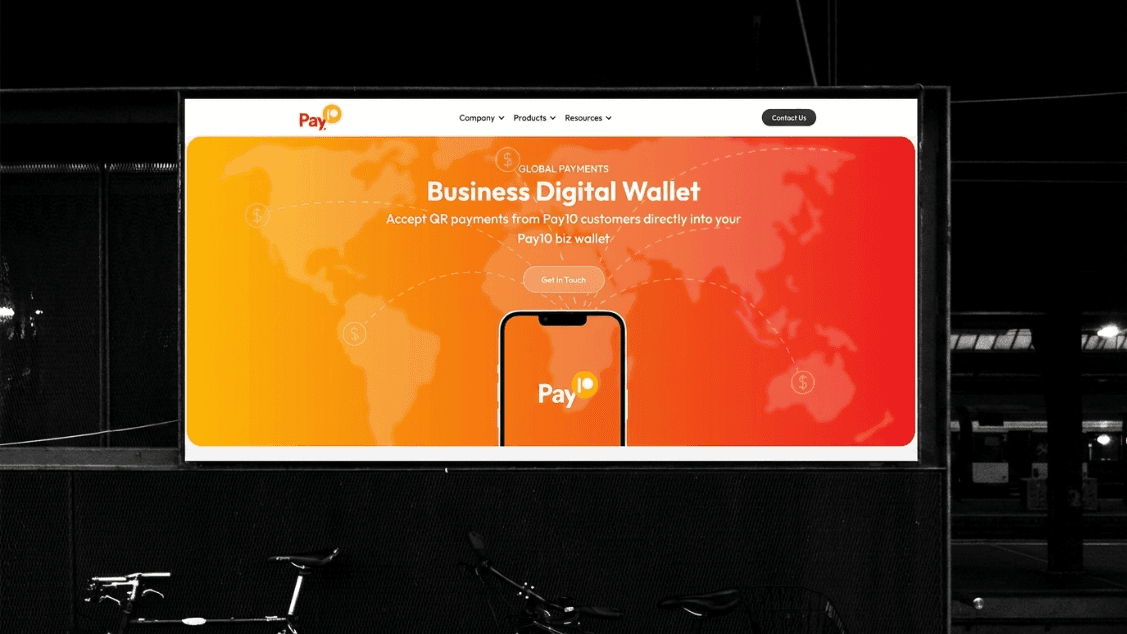 Pay10 business digital wallet on a desktop monitor