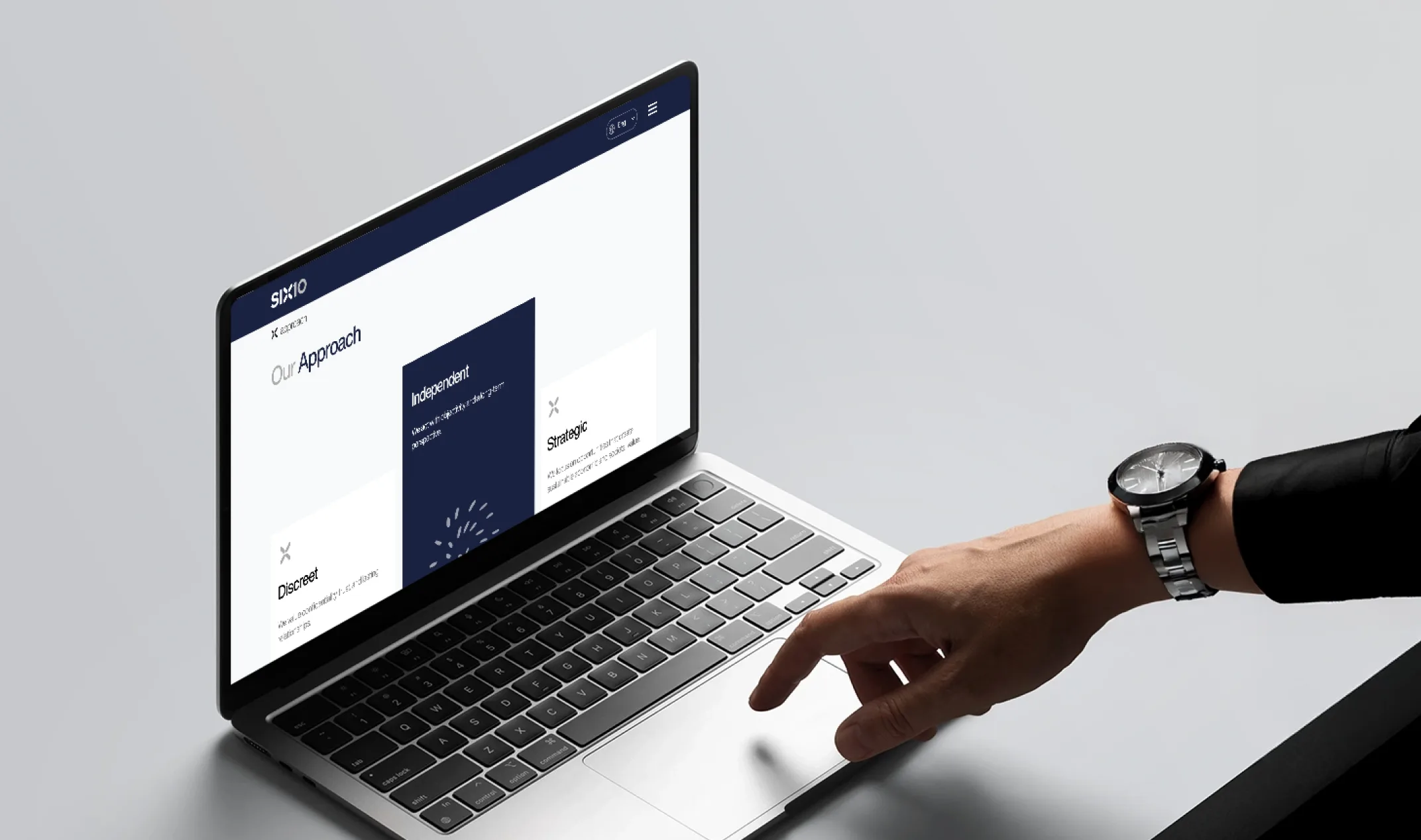 SIX10 — desk profile workspace mockup