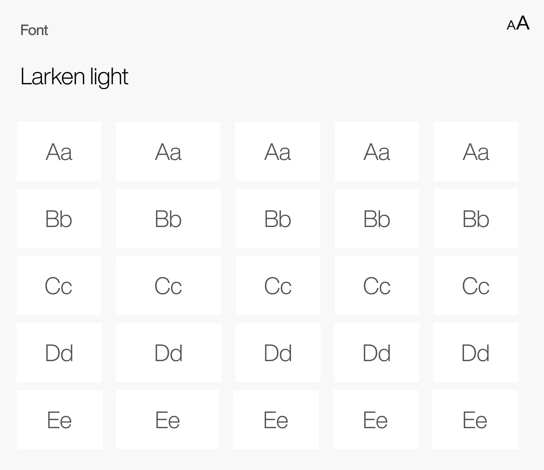 SIX10 typography — Fira Sans weight grid