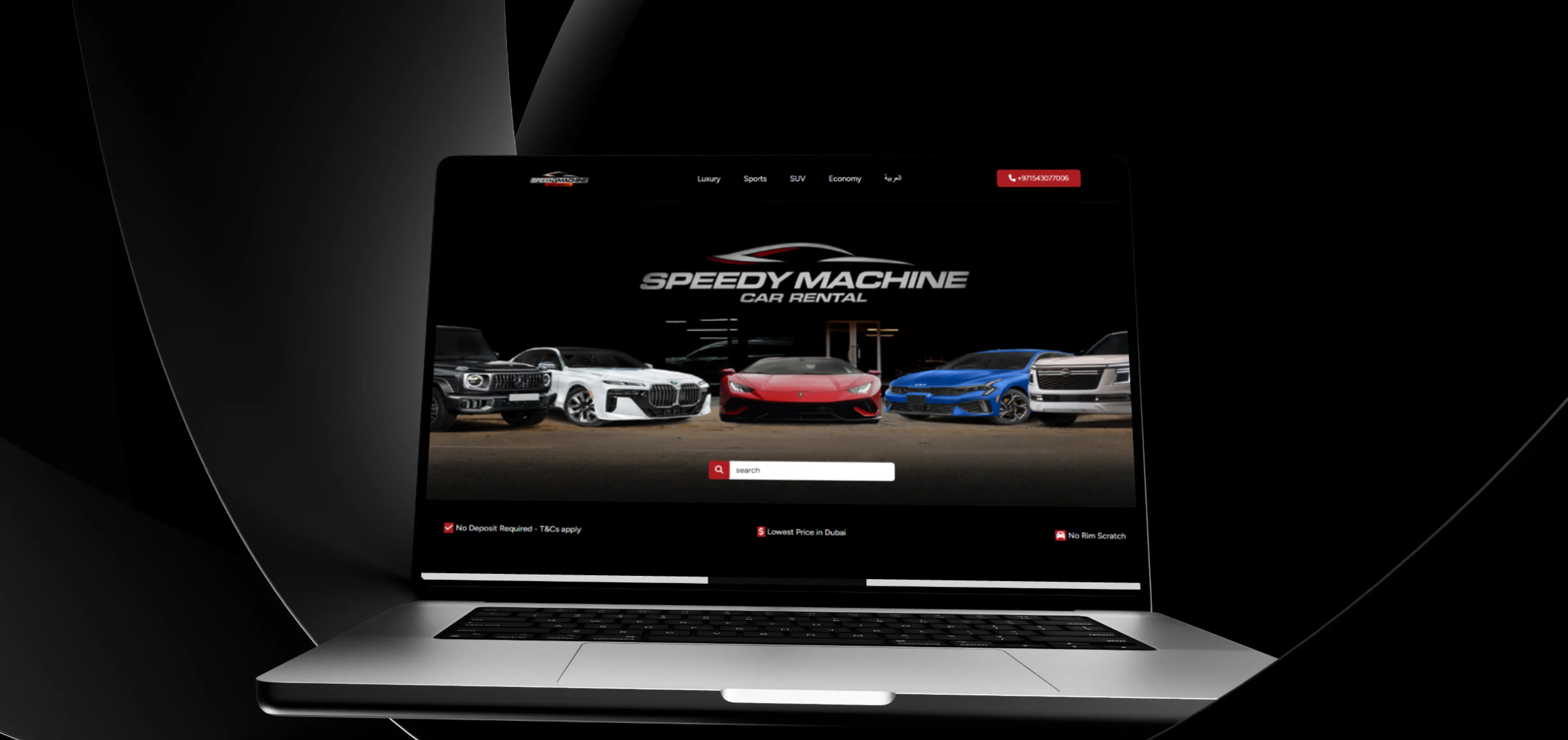 Speedy Machine car rental branding showcase