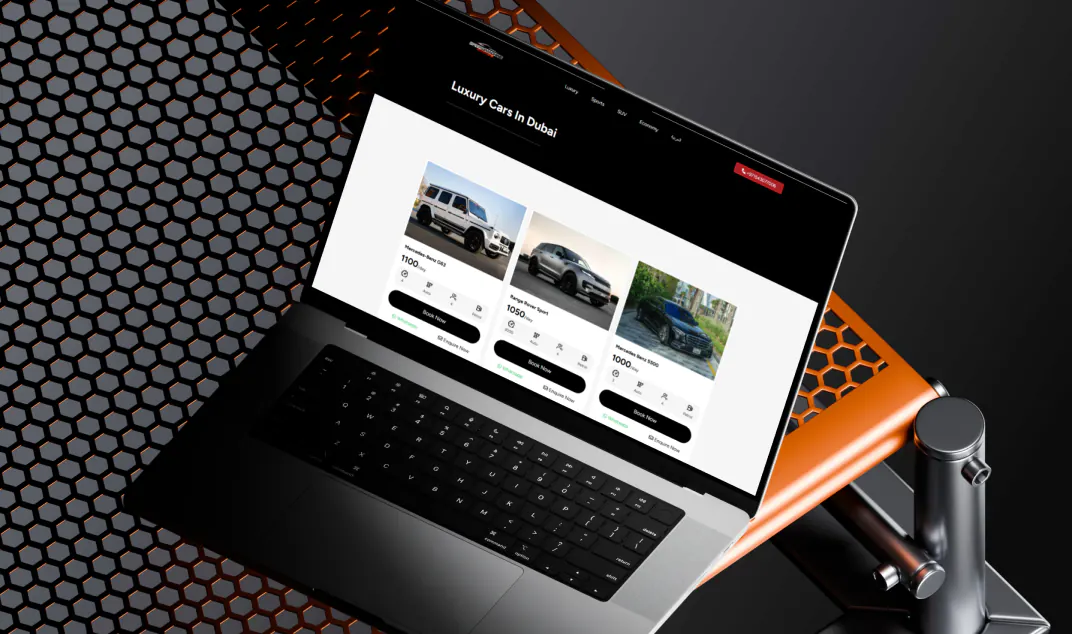 Speedy Machine — luxury cars listing laptop application