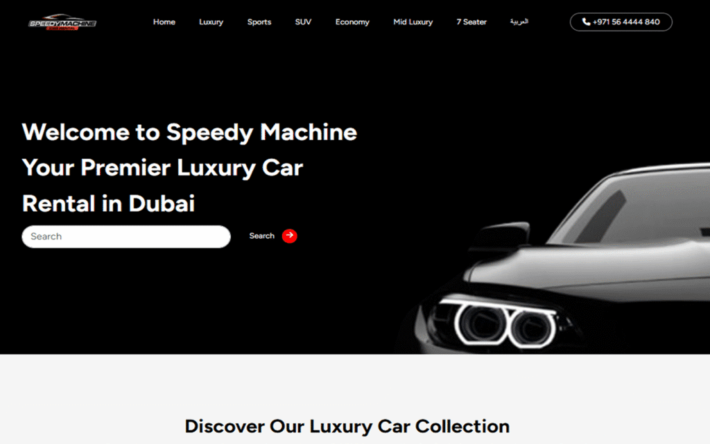 luxury car rental in Dubai
